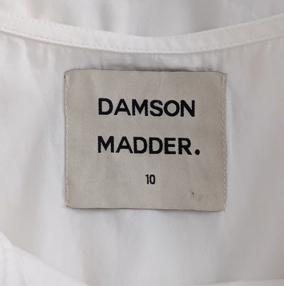 Damson Madder Romeo Broderie Oversized Cotton Button Up Heart Blouse - Picture 12 of 14